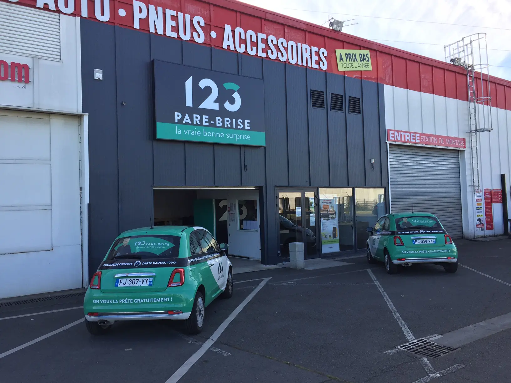 Photo de la façade du centre 123 Pare-Brise de Lomme