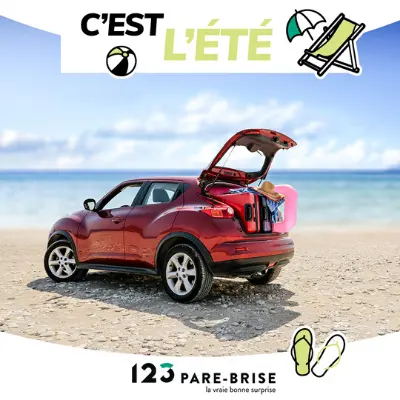 Voiture sur une plage