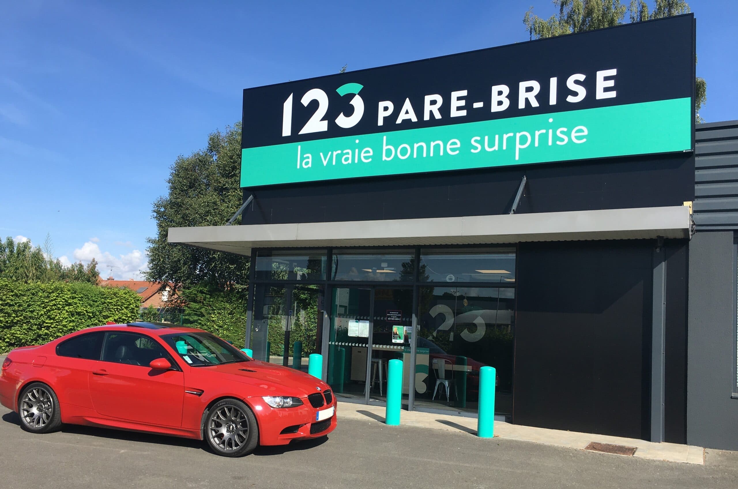 Intervention faite sur une BMW M3 par l'agence 123 Pare-Brise Arras