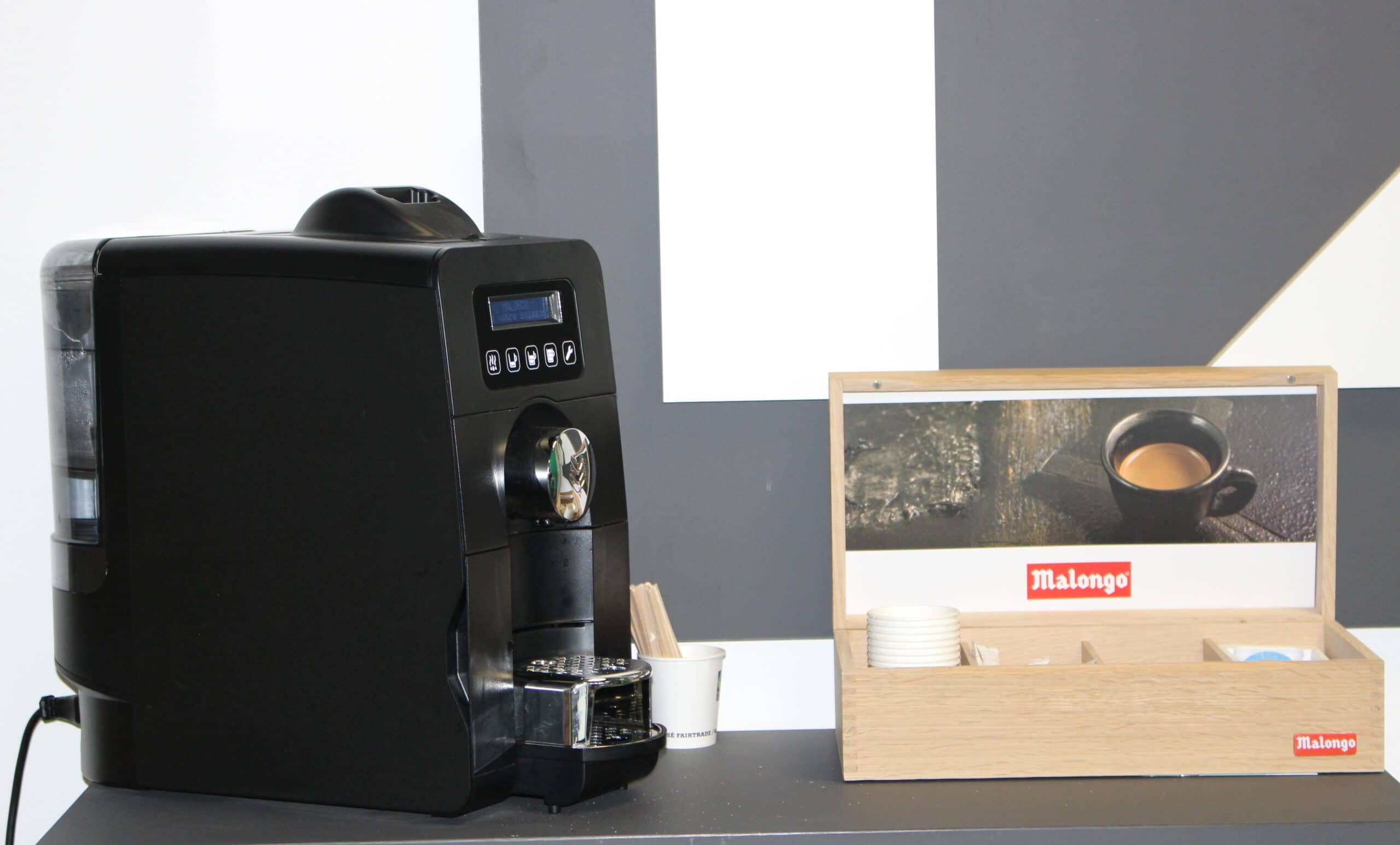 Machine à café Malongo au sein de l'agence 123 Pare-Brise Roanne