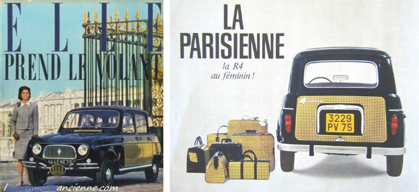 Renault 4L Super La Parisienne dans le magazine ELLE