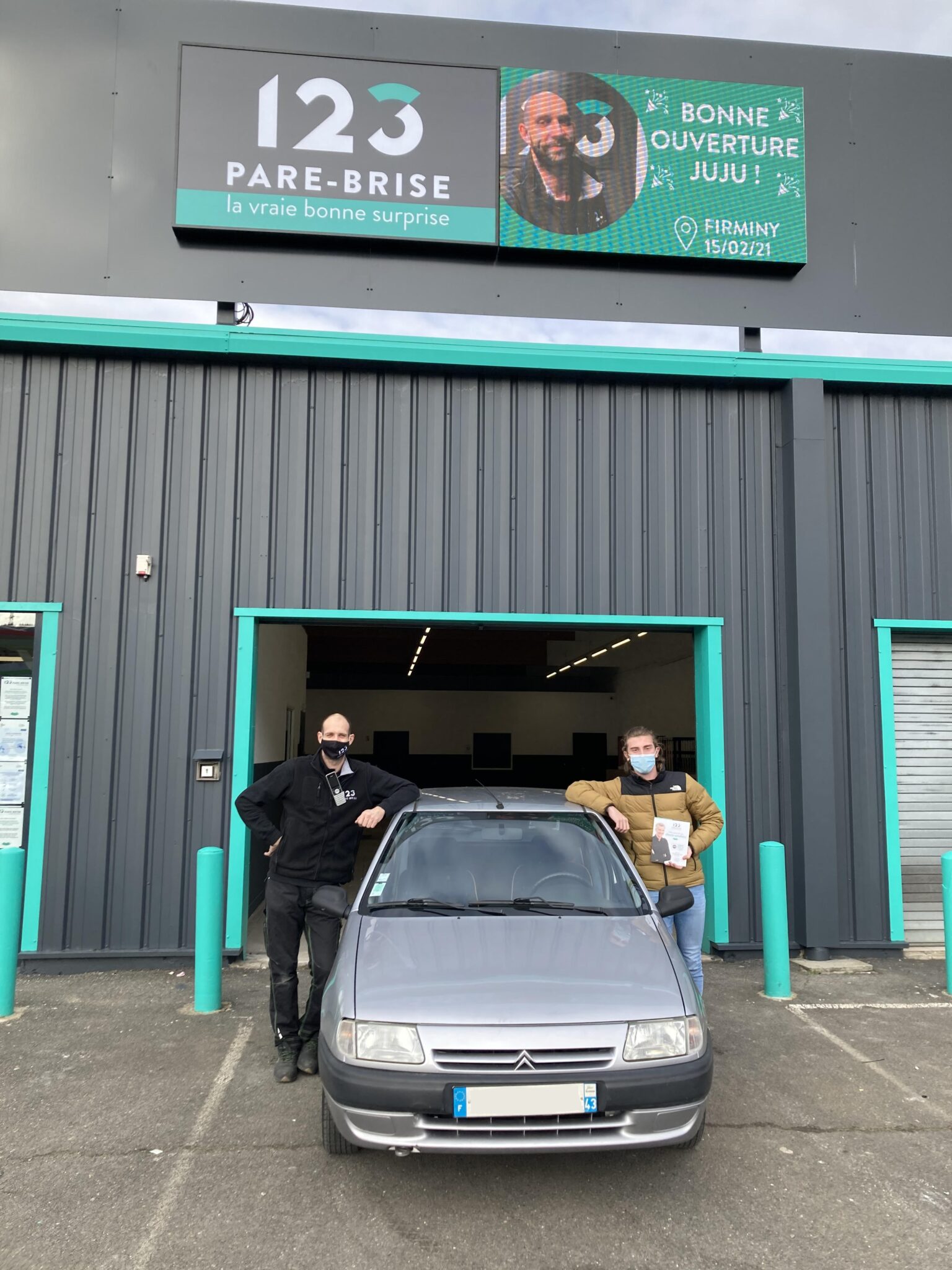 Client satisfait de l'agence 123 Pare-brise Firminy