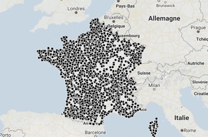 Liste des villes dans lesquelles la carte carburant TOTAL Jubileo est valable.