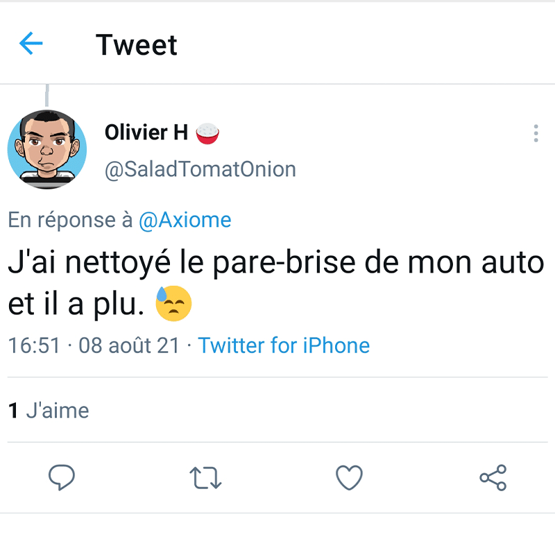 Les 16 meilleurs Tweets sur le pare-brise quand tu nettoies ton pare-brise.