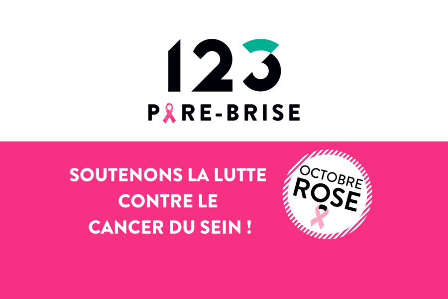 123 Pare-Brise s'engage pour Octobre Rose.