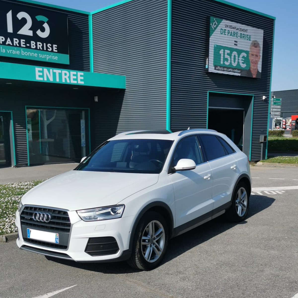 Les logos des marques de voiture : Remplacement d'un pare-brise sur une Audi dans notre agence 123 Pare-Brise Le Havre.