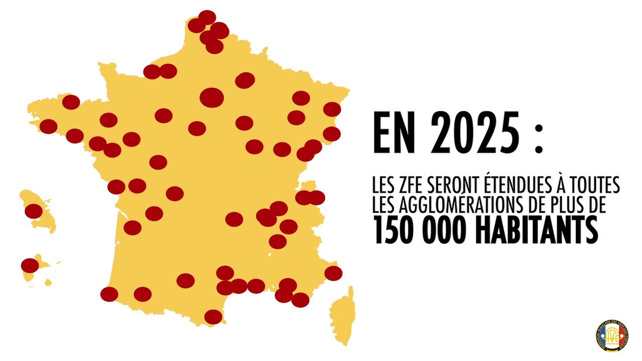 En 2025, les ZFE seront étendues aux villes de plus de 150 000 habitants.