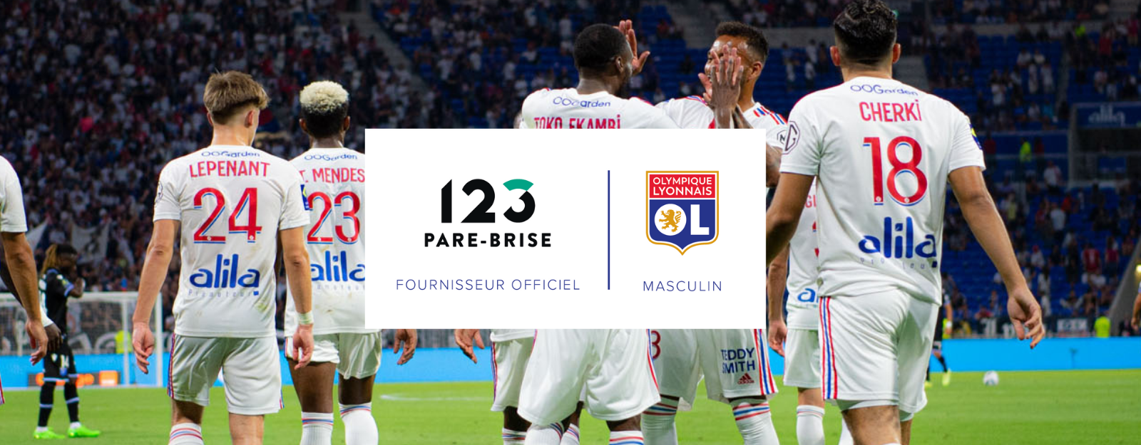 123 Pare-Brise devient Fournisseur de l’Olympique Lyonnais